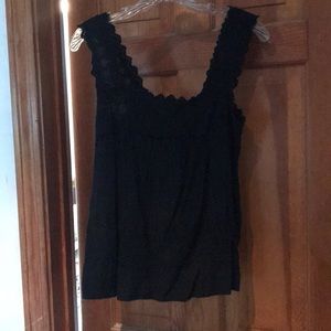 Black sleeveless blouse